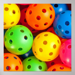 Pickleball Colorful Poster