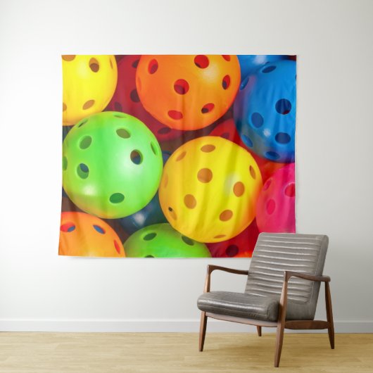 Pickleball Colorful Wandkleed (In Situ (horizontaal))