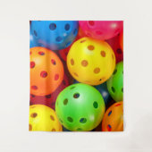 Pickleball Colorful Wandkleed (Voorkant)