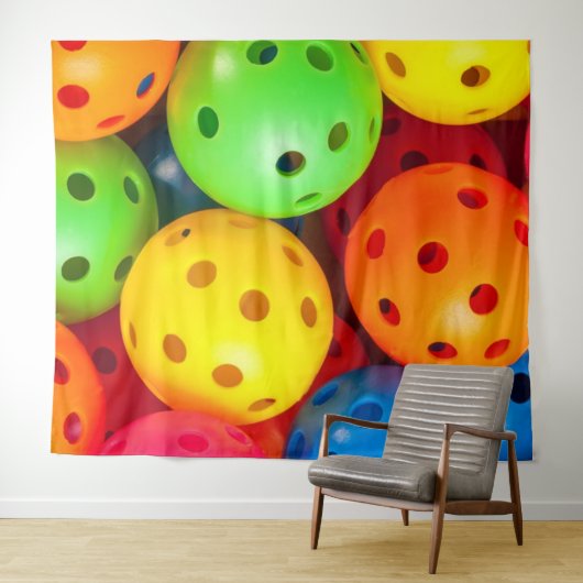 Pickleball Colorful Wandkleed (In Situ (horizontaal))