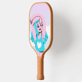 Pickleball conception d'art trans sur une raquette de pickleb (Gauche)