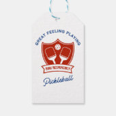Pickleball cool ontwerp om te draag cadeaulabel (Achterkant)