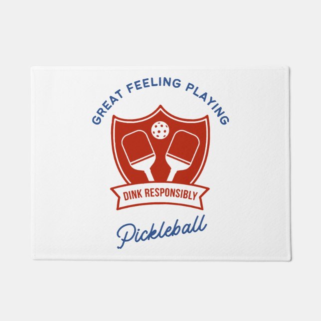 Pickleball cool ontwerp om te draag deurmat (Voorkant)
