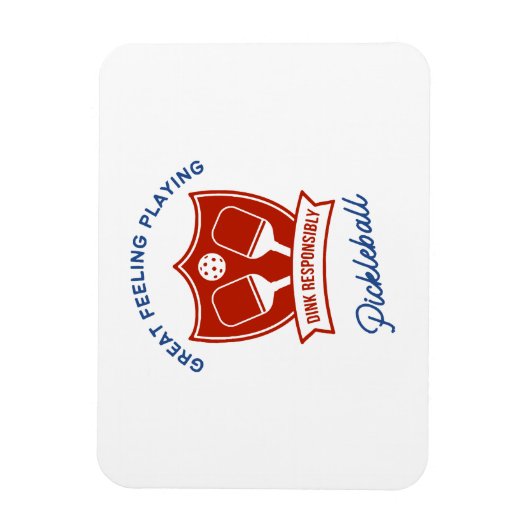 Pickleball cool ontwerp om te draag magneet (Verticaal)