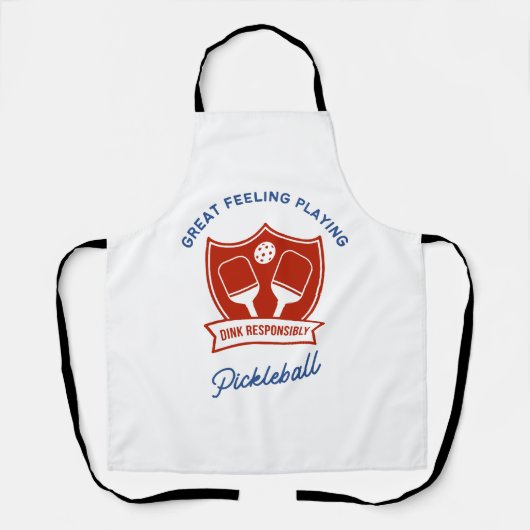 Pickleball cool ontwerp om te draag schort (Voorkant)