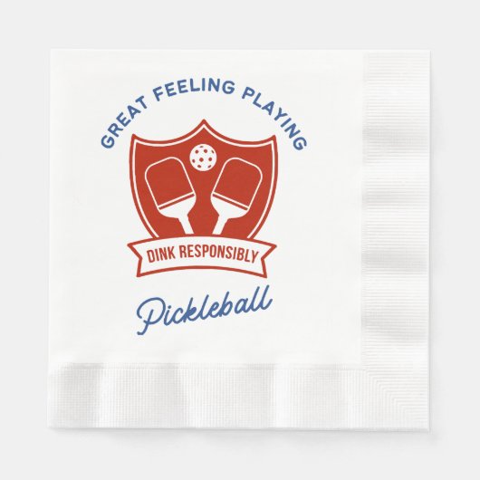 Pickleball cool ontwerp om te draag servet (Voorkant)