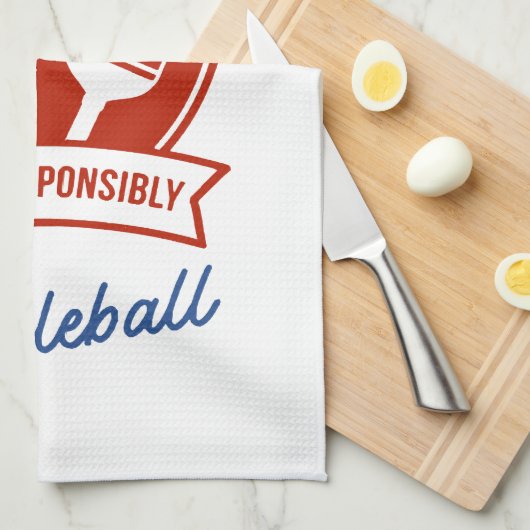 Pickleball cool ontwerp om te draag theedoek (Quarter Fold)