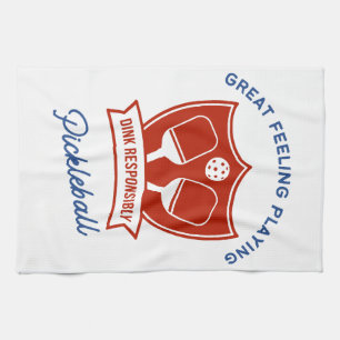 Pickleball cool ontwerp om te draag theedoek