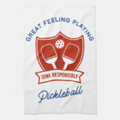 Pickleball cool ontwerp om te draag theedoek (Verticaal)