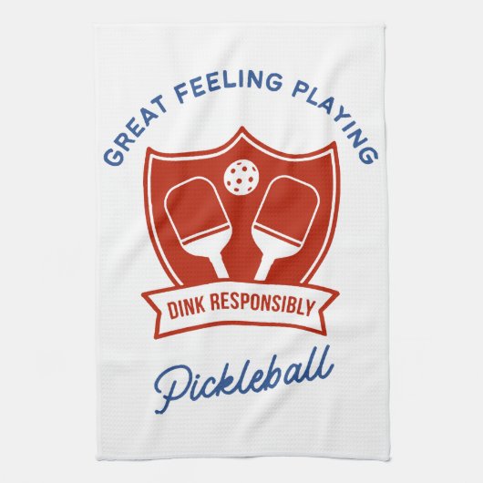 Pickleball cool ontwerp om te draag theedoek (Verticaal)