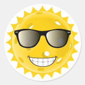 Pickleball Cool Ronde Sticker