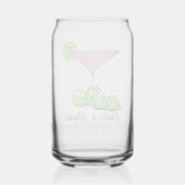 Pickleball Cosmo Dinks & Drinks Personalized Blikvorm Glas (Achterkant)