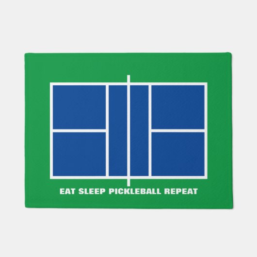 Pickleball Court blue green custom doormat Deurmat (Voorkant)
