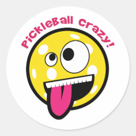 Pickleball Crazy Ronde Sticker
