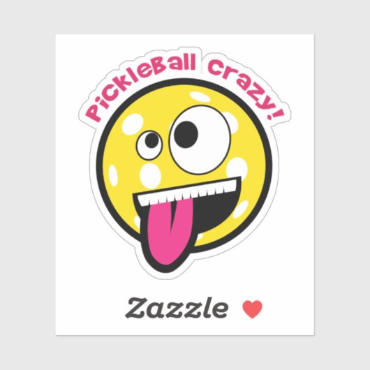 Pickleball Crazy Sticker (Vel)