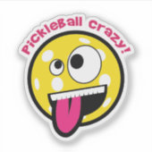 Pickleball Crazy Sticker (Voorkant)