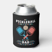 Pickleball Dad Stronger Dad Game Vader Blikjeskoeler (Blikje Voorkant)