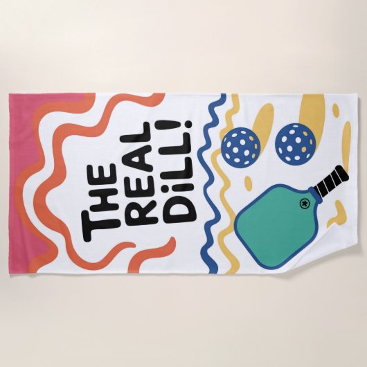 Pickleball de echte Dill! toernooiclub Strandlaken (Voorkant)