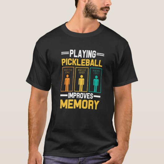 Pickleball denkt dat Paddle Pickleball Player Fun T-shirt (Voorkant)