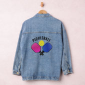 Pickleball Design Denim Jas Denim Jacket (Hangar)