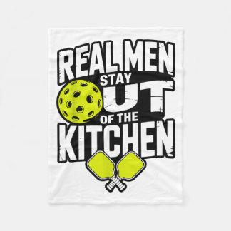 Pickleball design for men boys pickle ball fleece deken