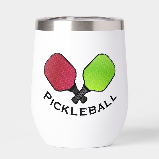 Pickleball Design Vin Thermique Tumbler (Arrière)