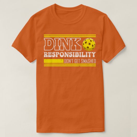 Pickleball Dink Responsibility Retro Pickleball Pl T-shirt (Design voorkant)