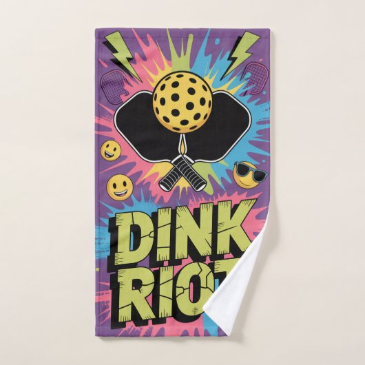 Pickleball Dink Riot Funny Urban Splash Handdoek (Handdoek)