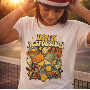 Pickleball Dink Verantwoordelijk Paddle Speler T-shirt