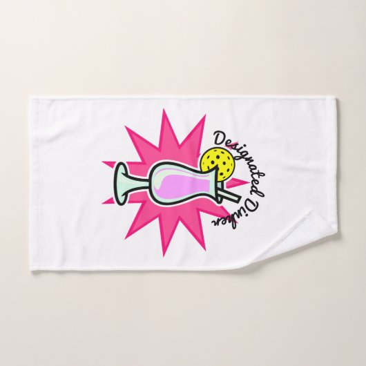 Pickleball Dinker désigné Cocktail rose (Serviette à main)