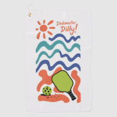Pickleball Dinkmaster Dilly ! Serviette de villégi (Devant)