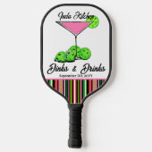 Pickleball Dinks & Drinks Cosmo Persoonlijk gemaak Paddle (Achterkant)