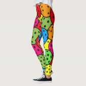 Pickleball Dotée Ball Party Couleur Pop Leggings (Gauche)