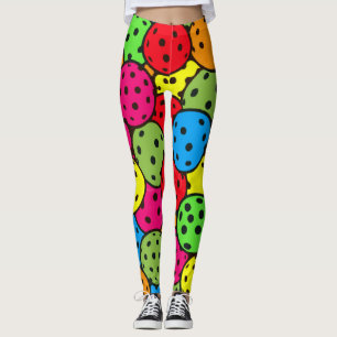 Pickleball Dotée Ball Party Couleur Pop Leggings