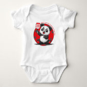 Pickleball drinken als een panda romper (Voorkant)