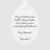 🎄 Pickleball Dwarf's Holiday Match 🎄 Ornament (achterkant)