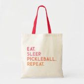 Pickleball: Eet slaap Pickleball Herhaal Canvas ta Tote Bag (Voorkant)