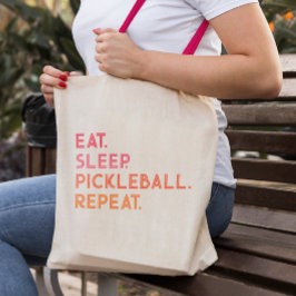 Pickleball: Eet slaap Pickleball Herhaal Canvas ta Tote Bag