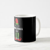 Pickleball Elf met kerstcadeau Koffiemok (Voorkant rechts)