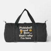 Pickleball en Bier Daarom ben ik hier Plunjezak (Voorkant)