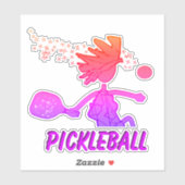 Pickleball en bleu - Autocollant en vinyle coupé s (Feuille)