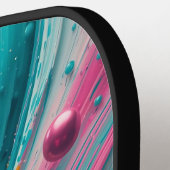 Pickleball Energy Swirl – Abstracte beweging Poste Paddle (Links Detail)