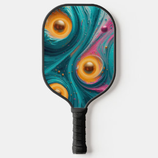 Pickleball Energy Swirl – Abstracte beweging Poste Pickleball Paddle