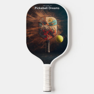Pickleball Energy Swirl – Abstracte beweging Poste Pickleball Paddle