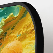 Pickleball Energy Swirl – Abstracte beweging Poste Pickleball Paddle (Links Detail)