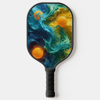 Pickleball Energy Swirl – Abstracte beweging Poste Pickleball Paddle