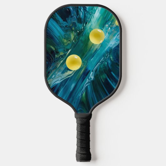 Pickleball Energy Swirl – Abstracte beweging Poste Pickleball Paddle (Voorkant)