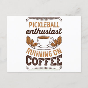 Pickleball Enthusiast op Coffee Gift Briefkaart
