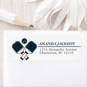 Pickleball Enthusiast Paddles Retour Adreslabel Etiket