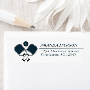 Pickleball Enthusiast Paddles Retour Adreslabel Etiket